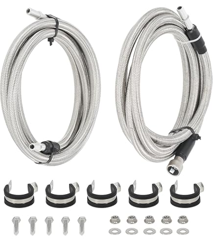 Amazon.com: maXpeedingrods Stainless Steel Braided Fuel Lines Kit